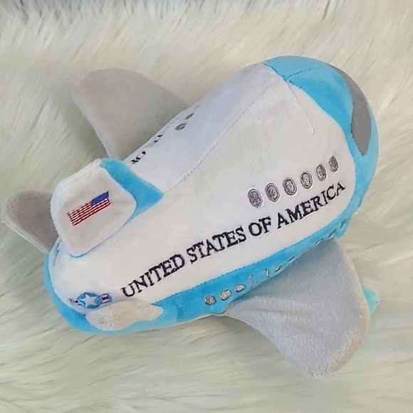 United States Of America Presidents Plane Plush Airplane Stuffed Soft Toy Jet 9" - Picture 10 of 17